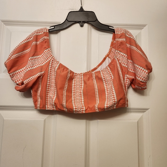 LEMLEM ‘jemari' Striped Short Sleeve Bra Top - Picture 2 of 5